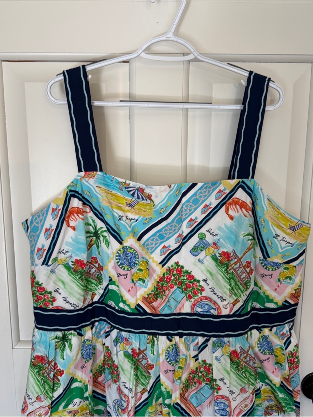 New! Talbots Modern Fit & Flare Dress Summer Vista 18W plus size 25339 - Picture 6 of 13